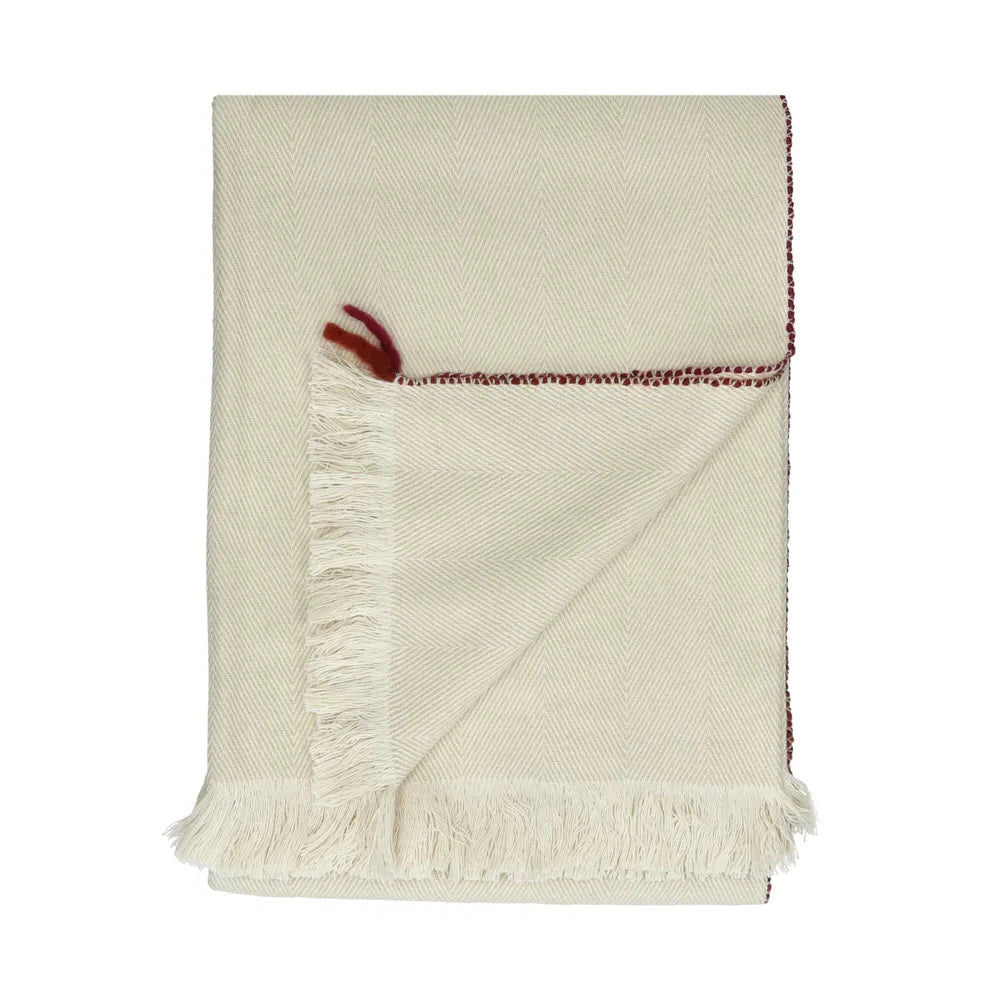 LAMA-PLAID LAINE AGNEAU/COTON