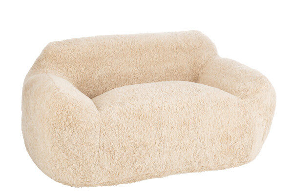 Sofa Shearling Polyester Crème Large
