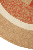 TAPIS ROND JUTE NATUREL/ORANGE - 200CM