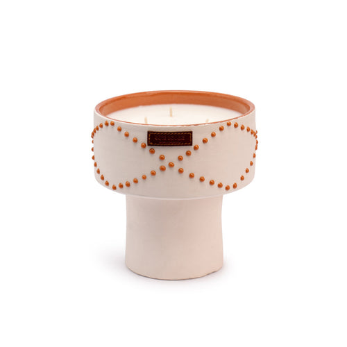 Bougie Coupe Nomad M Blanc Terra Dattes