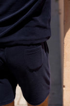 Short Bleu nuit en éponge